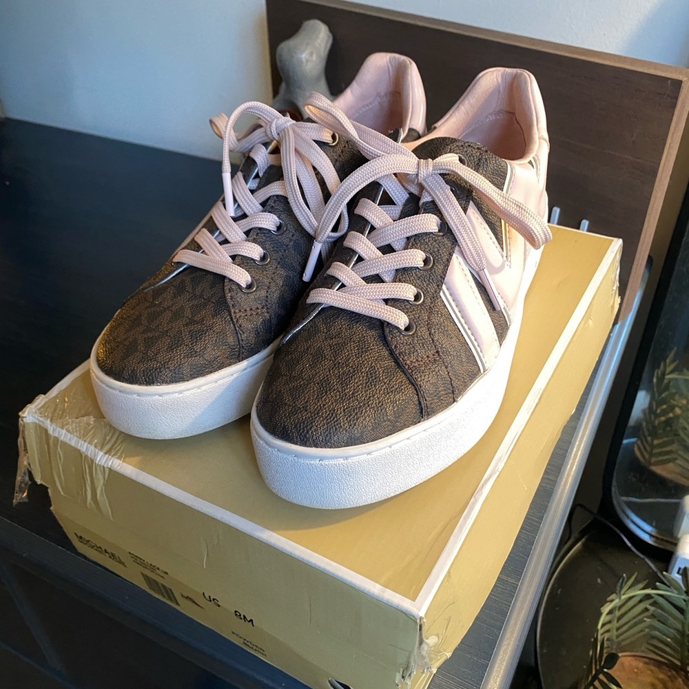 Michael Kors Pink and Brown Women's Sneakers - Picture 4 of 8